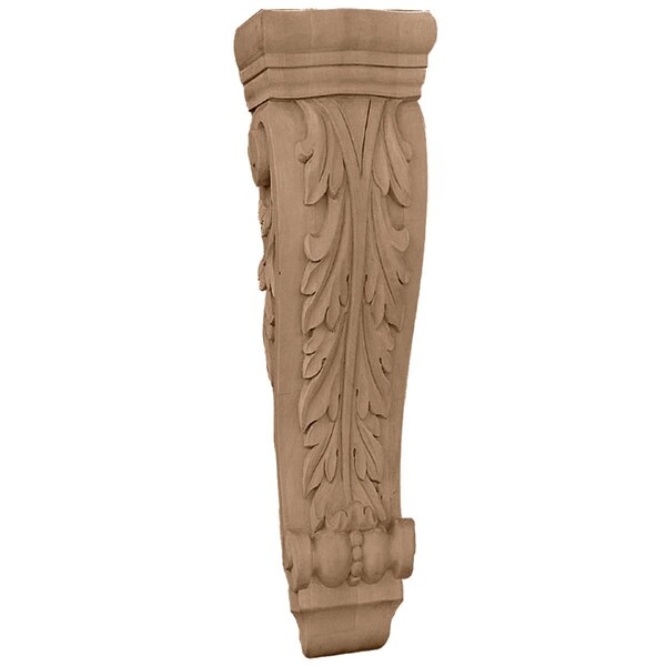 Ekena Millwork 8 1/4"W x 4 3/4"D x 35"H Extra Large Farmingdale Acanthus Pilaster Corbel, Maple COR08X04X35FRMA - main
